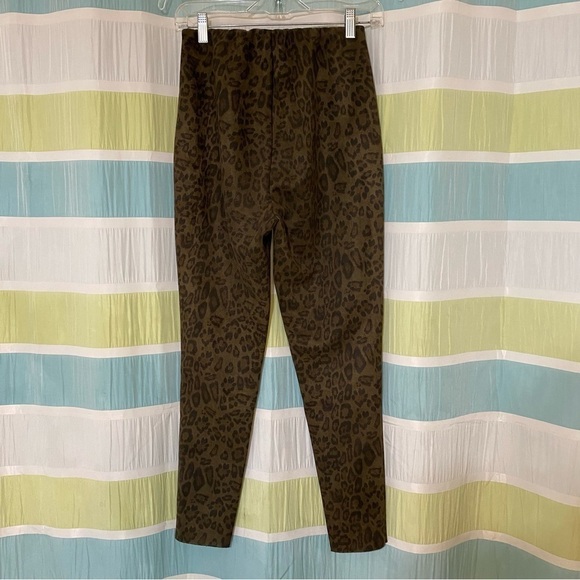 Zara Leopard Faux Suede Leggings Sz Medium - Picture 6 of 7